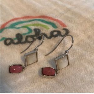 Sterling silver and natural stone earrings
